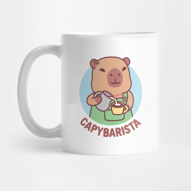 Cute Capybara Barista And Coffee Funny Pun by rustydoodle